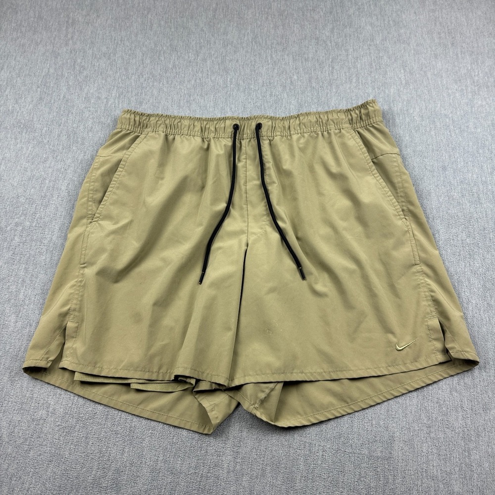 Nike Unlimited Shorts Mens‎ 2XL Green 2 in 1 Lined Versatile Running Athletic